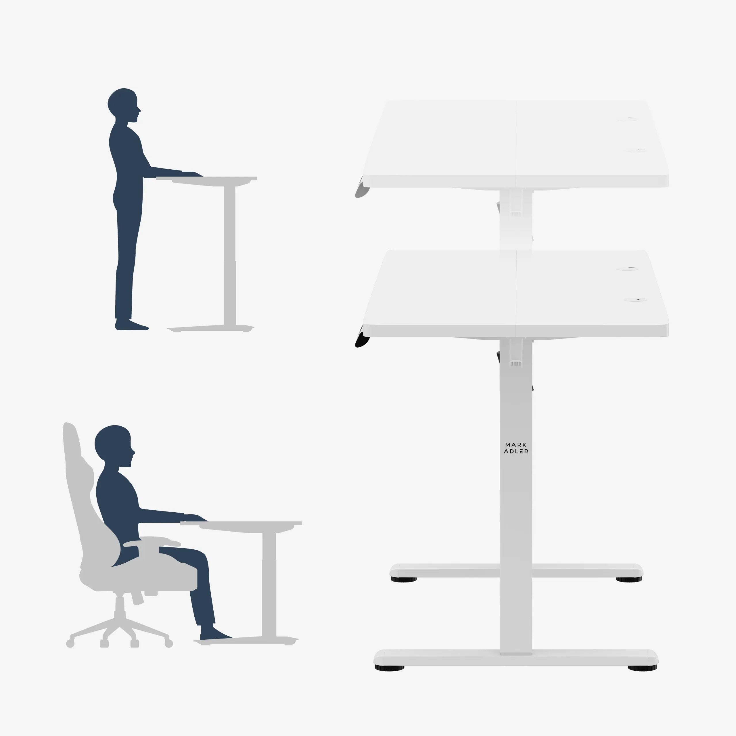 Birou electric reglabil Mark Adler Leader 6.9 White 120 cm