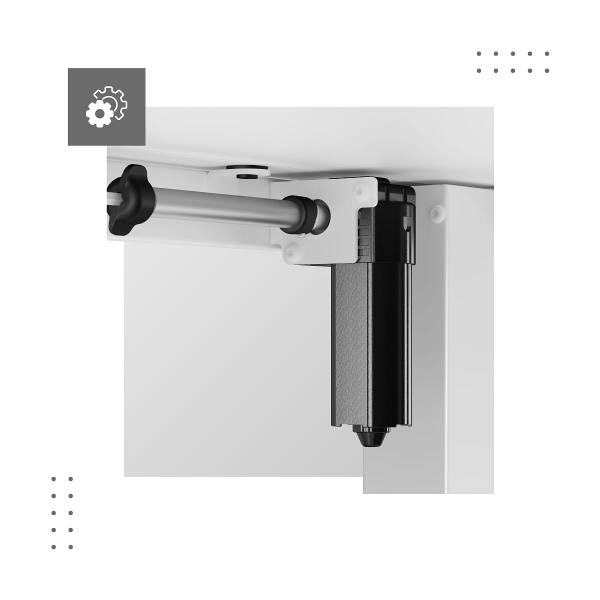 Birou electric Mark Adler Leader 7.0 White 120 cm