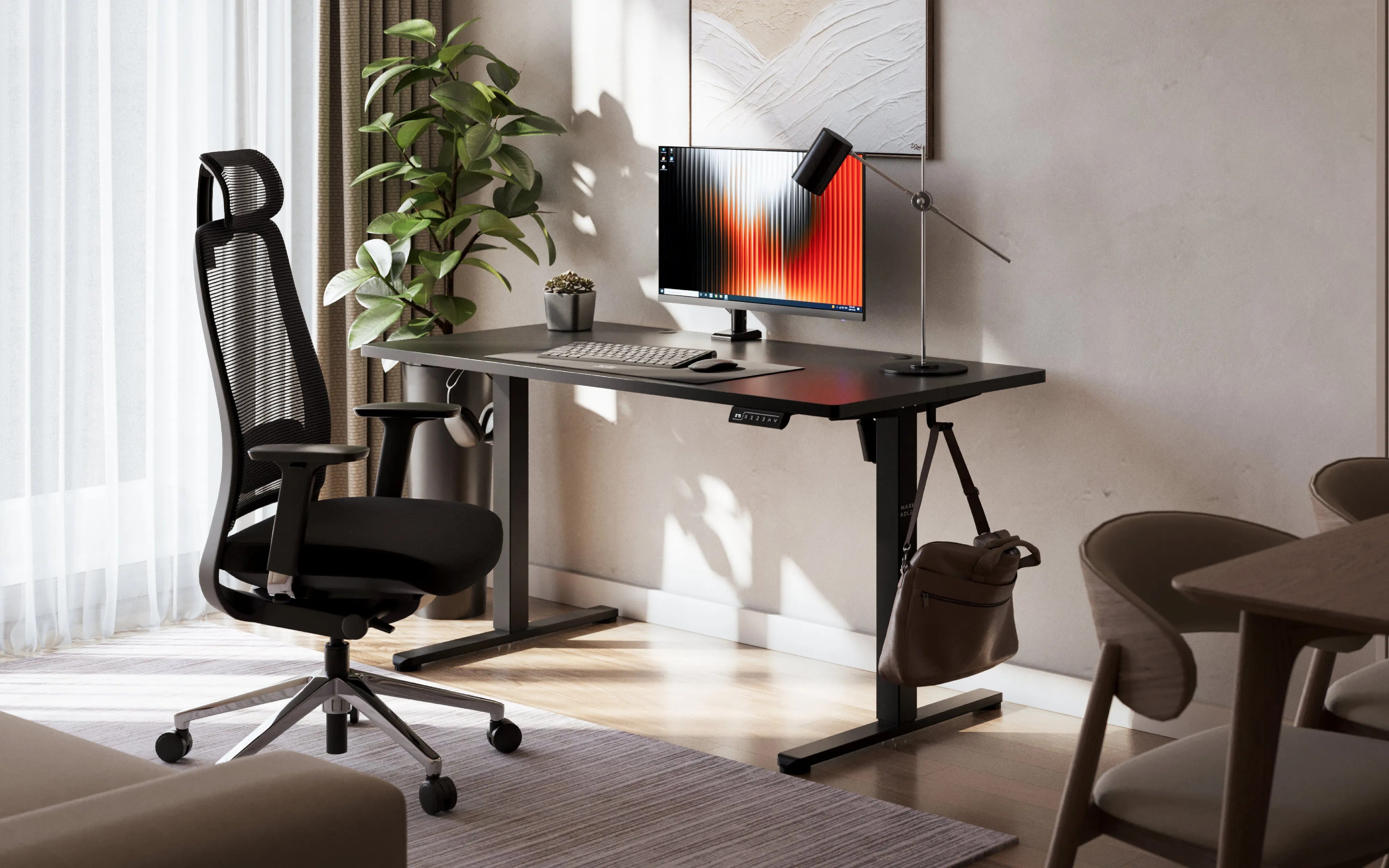 Birou electric Mark Adler Leader 7.3 Black 140 cm