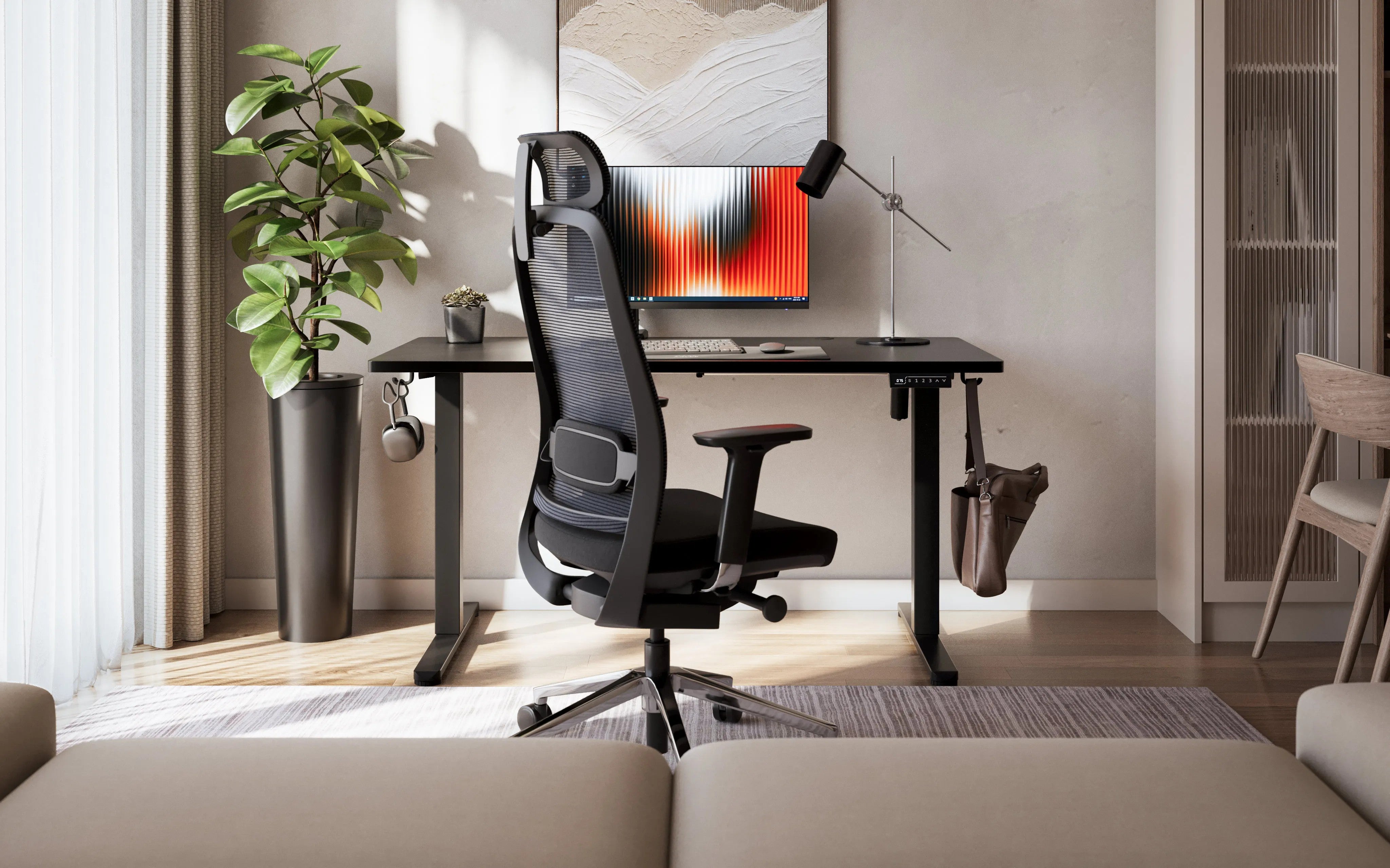 Birou electric Mark Adler Leader 7.3 Black 140 cm