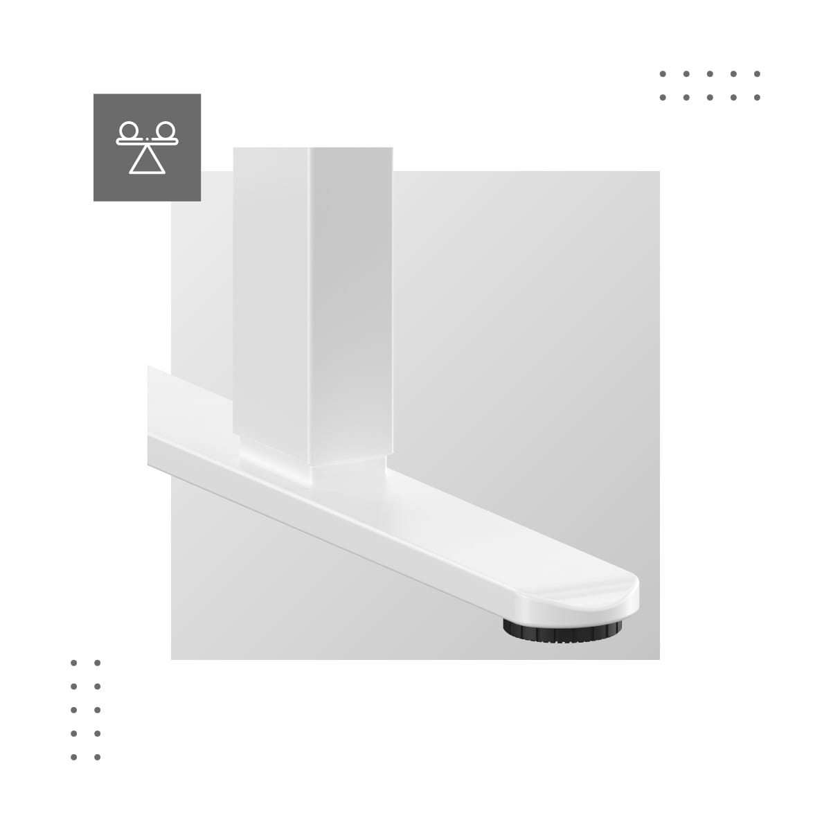 Birou electric Mark Adler Leader 7.4 White 140 cm