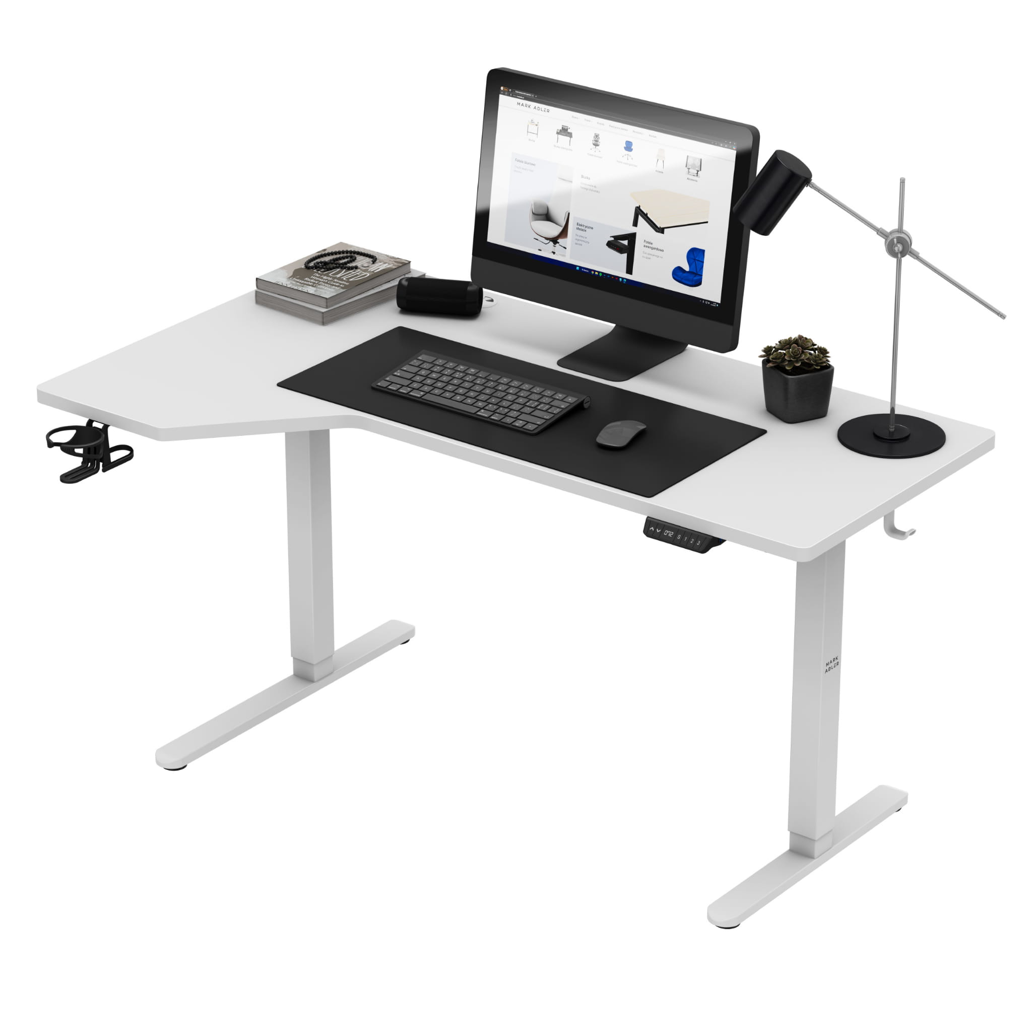 Birou electric Mark Adler Leader 9.1 Alb 145 cm