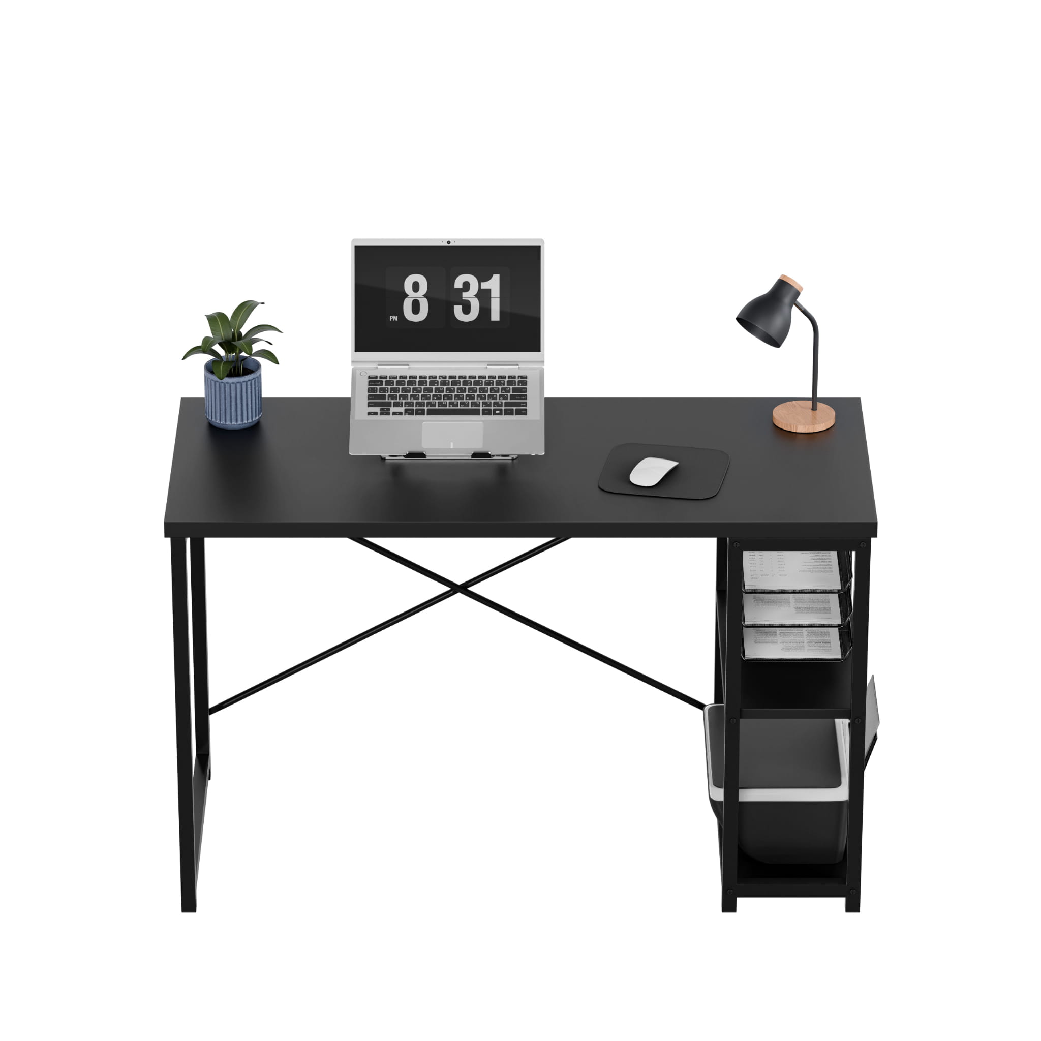 Mark Adler Leader 2.0 Black 120 cm birou cu rafturi