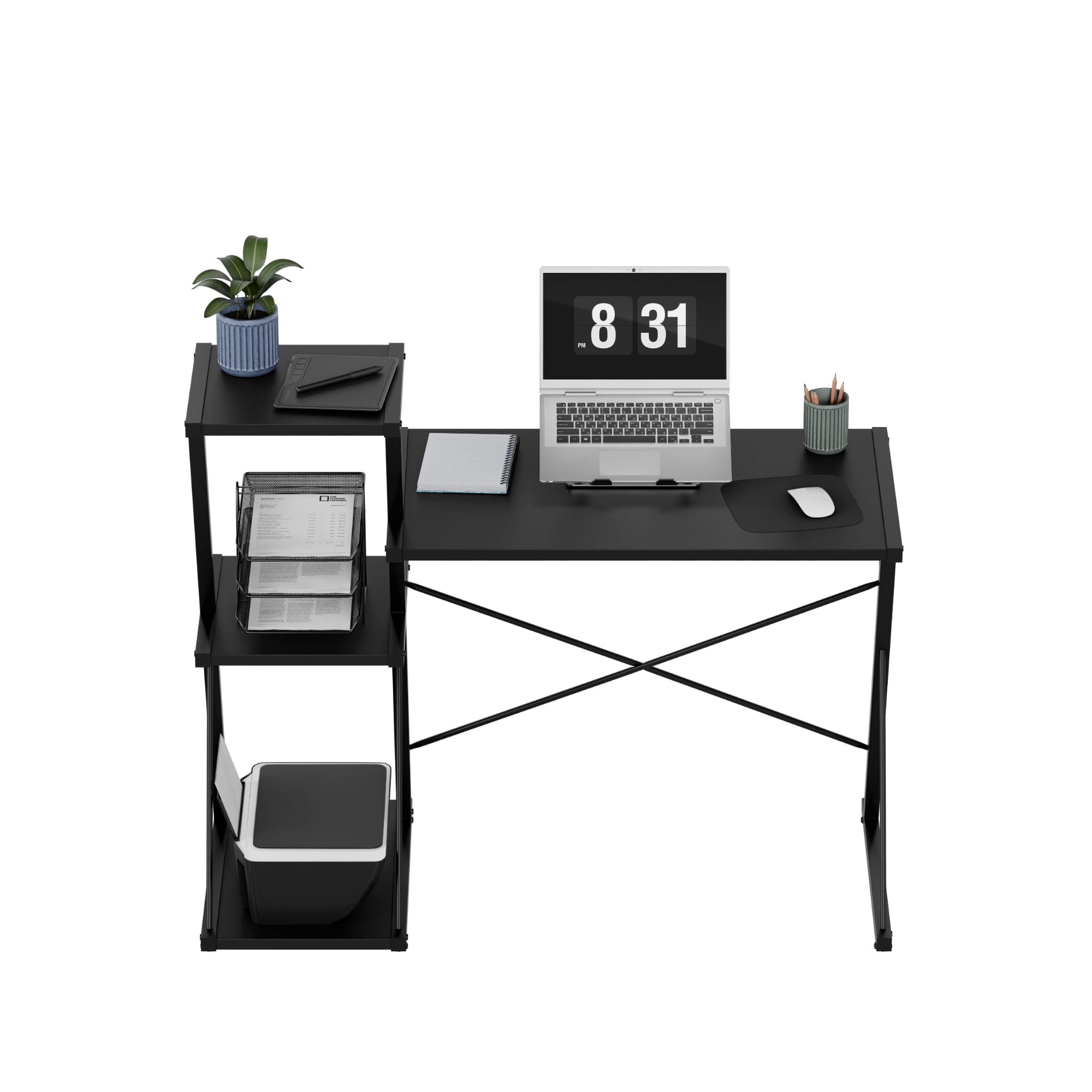 Mark Adler Leader 3.5 Black 116 cm birou cu rafturi