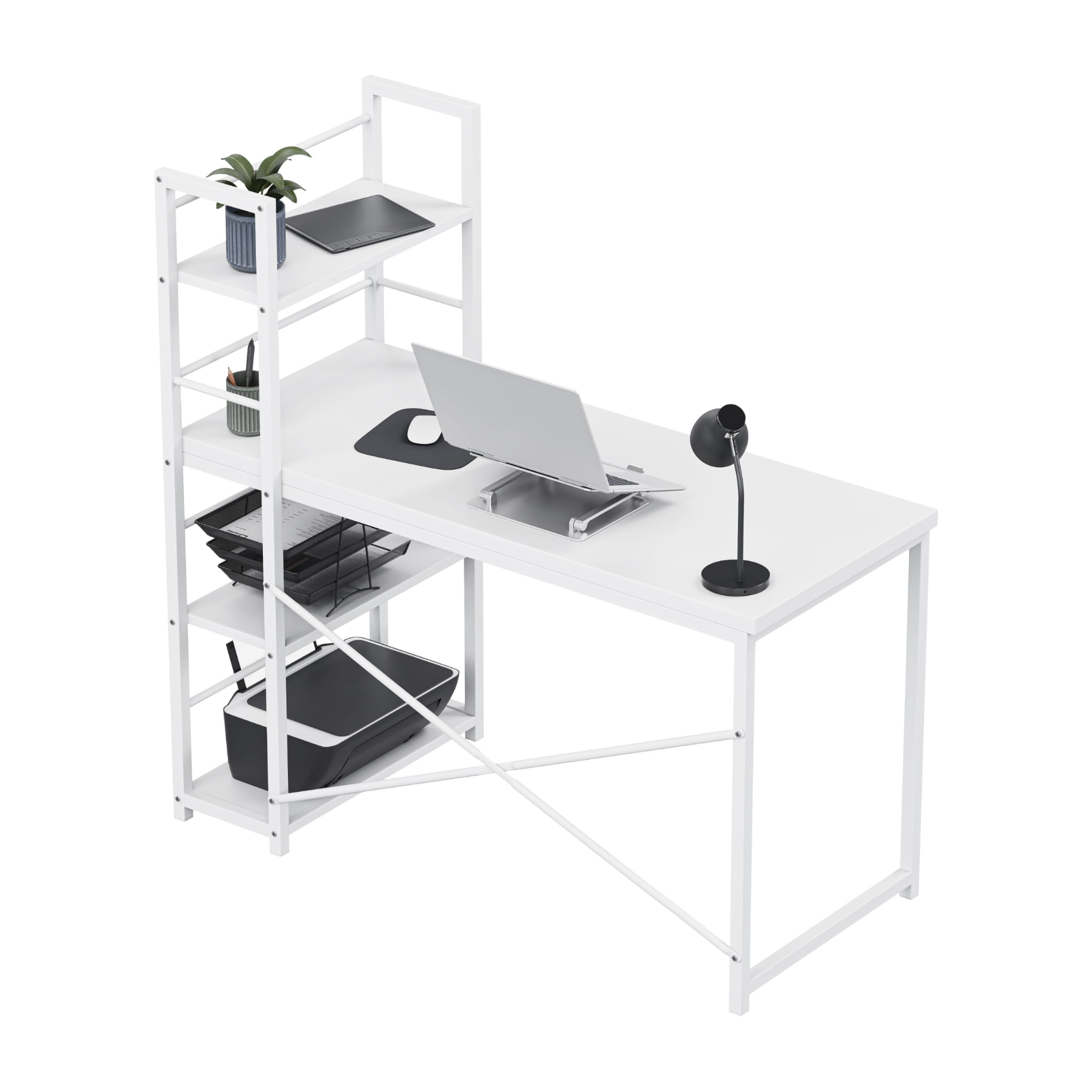 Mark Adler Leader 4.0 Alb 120 cm birou cu rafturi
