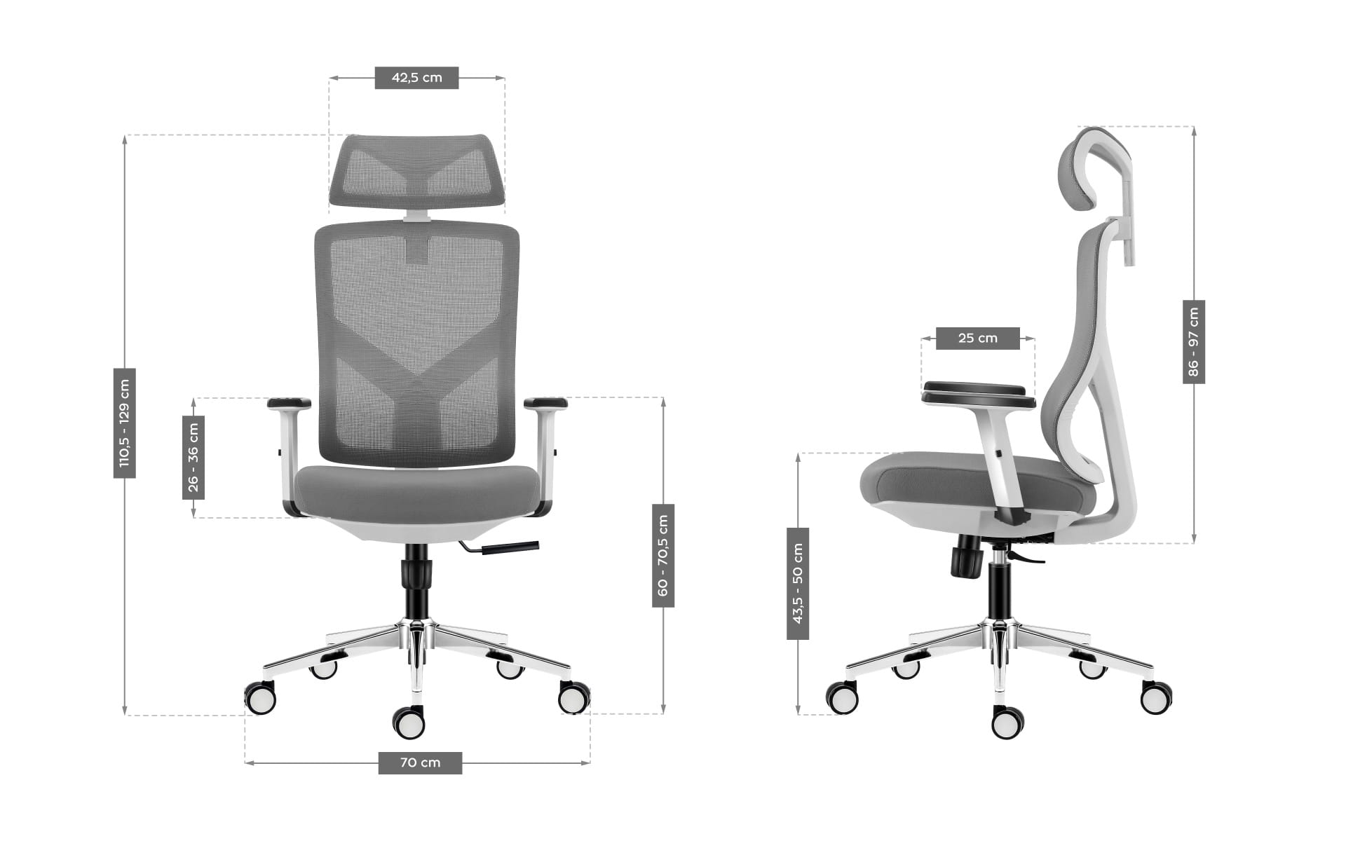 Mark Adler Manager 3.3 Scaun ergonomic alb