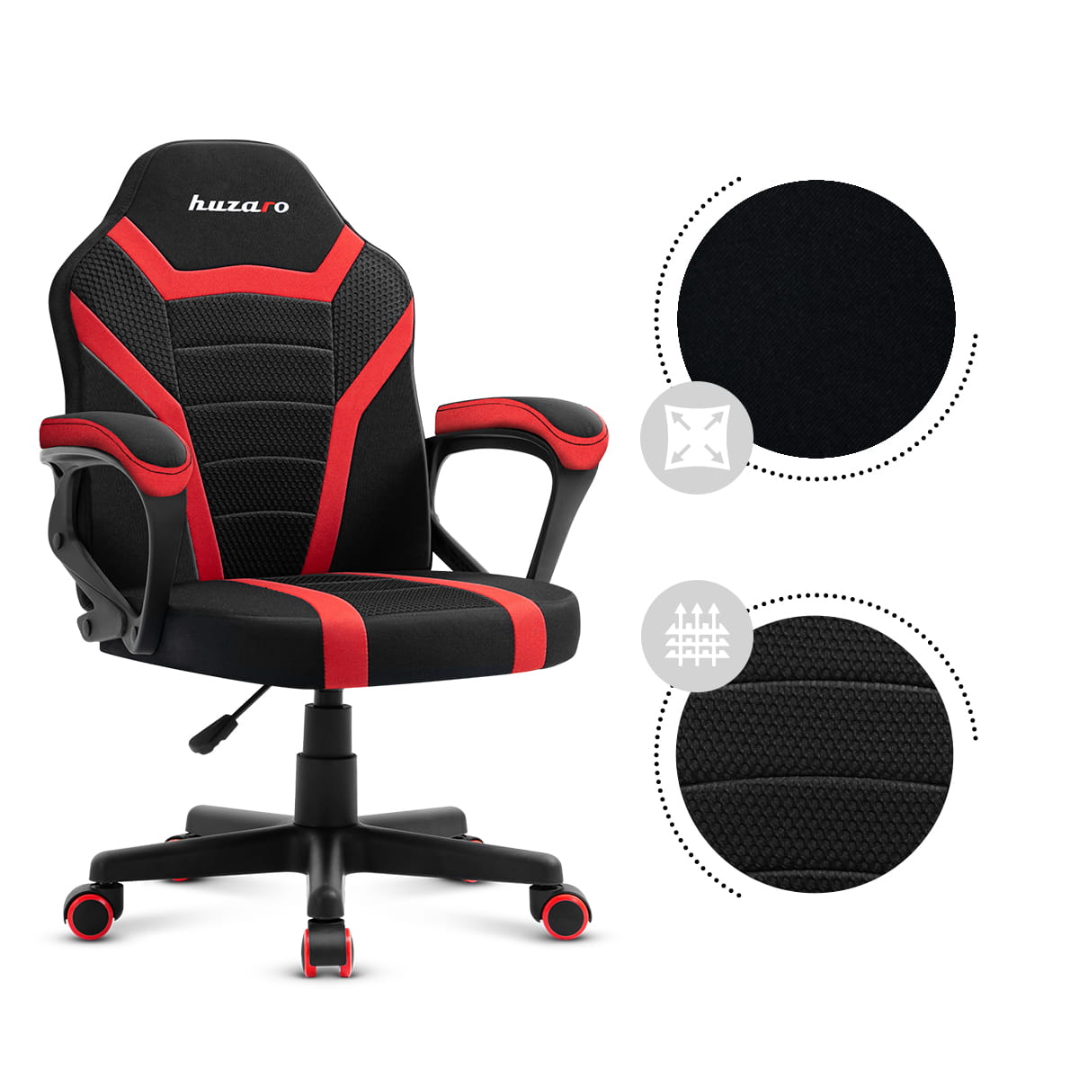Scaun de gaming pentru copii HUZARO RANGER 1.0 Red Mesh