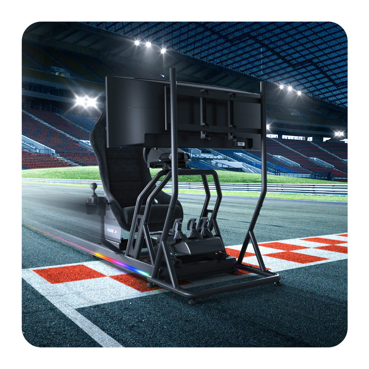 Huzaro Speed 9.1 sim curse TV stand