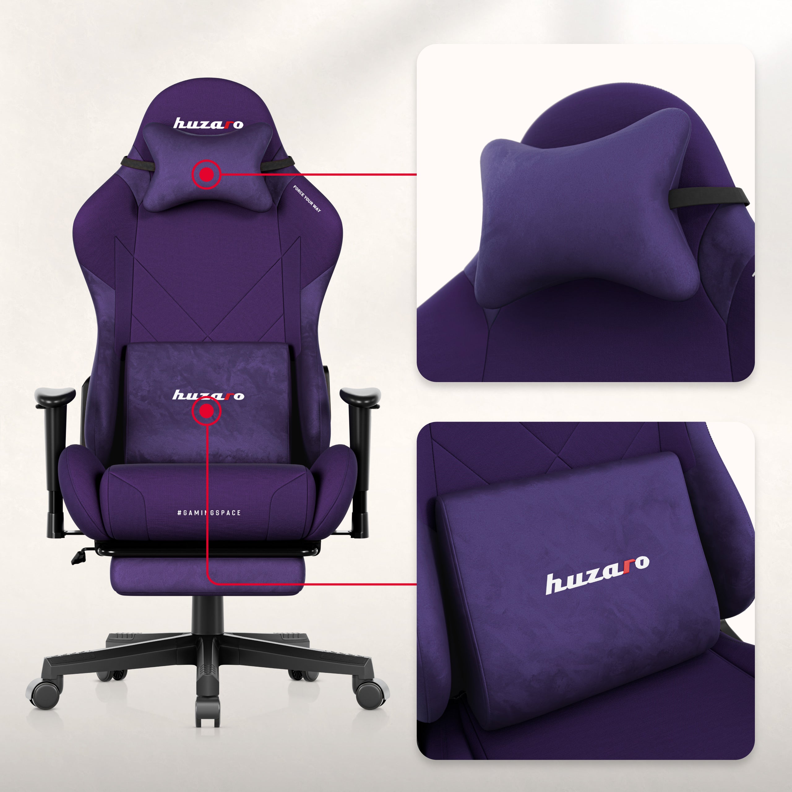 Scaun gaming Huzaro Force 5.7 Violet
