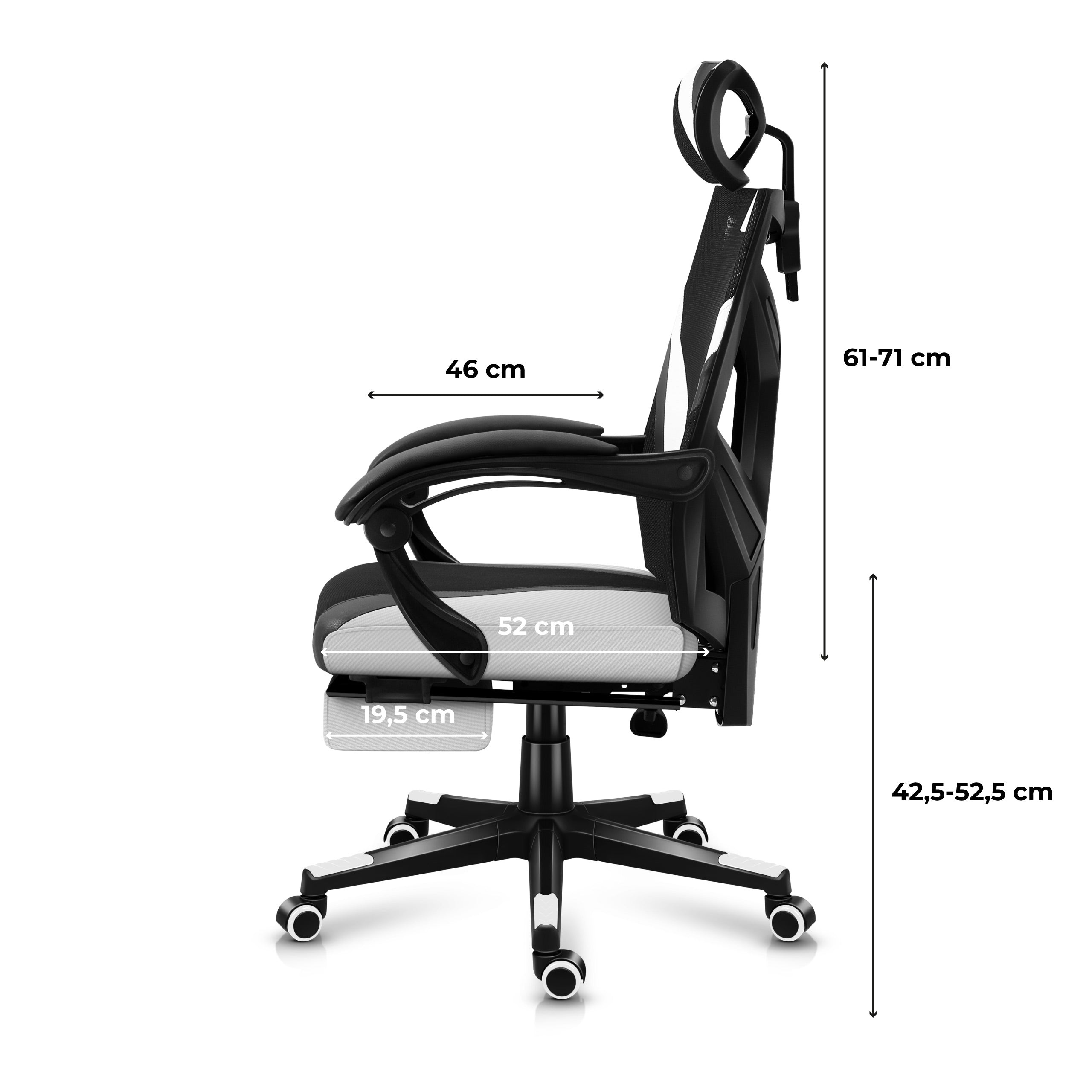 Huzaro Combat 5.0 Fotoliu de gaming alb