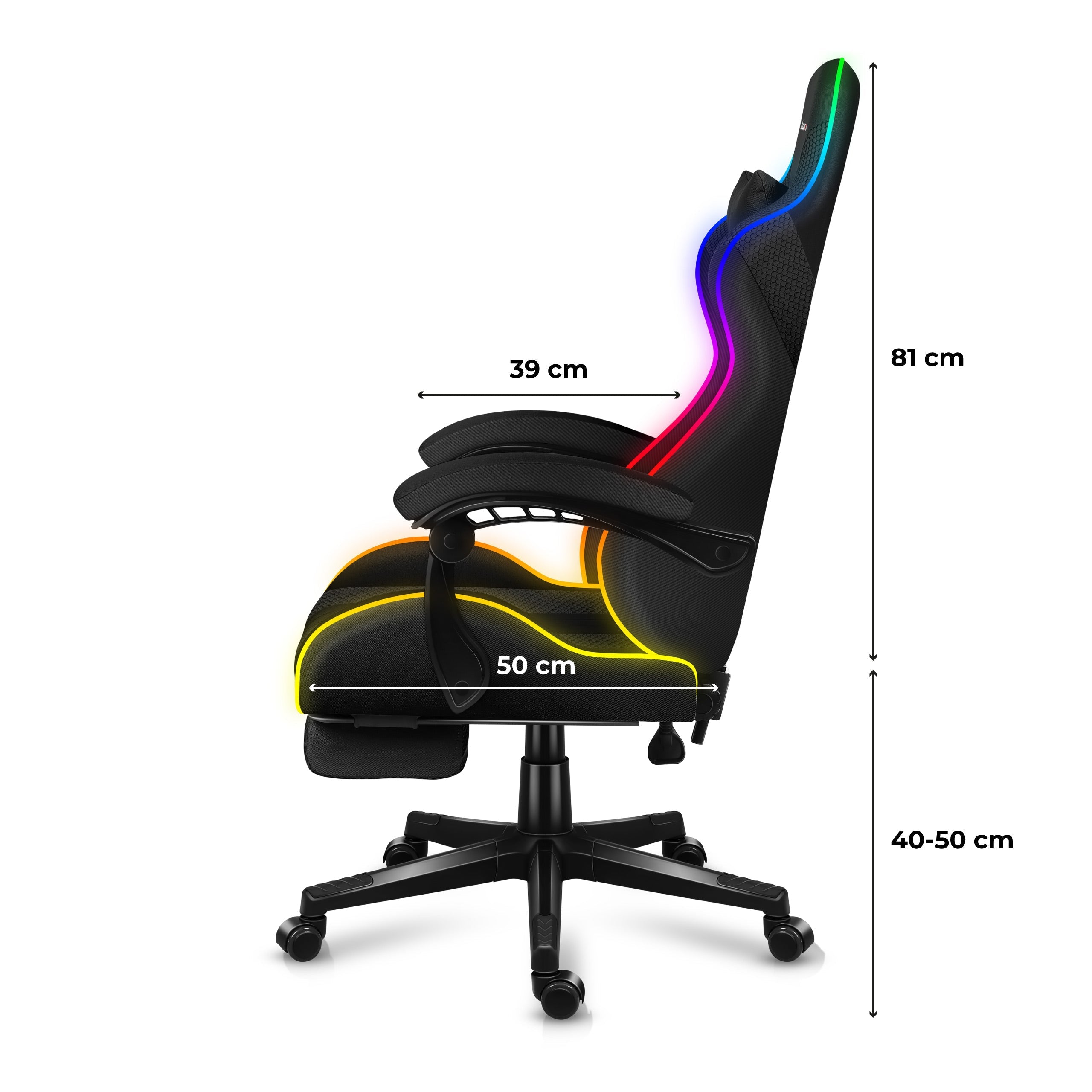 Scaun de gaming HUZARO Force 4.7 RGB Mesh