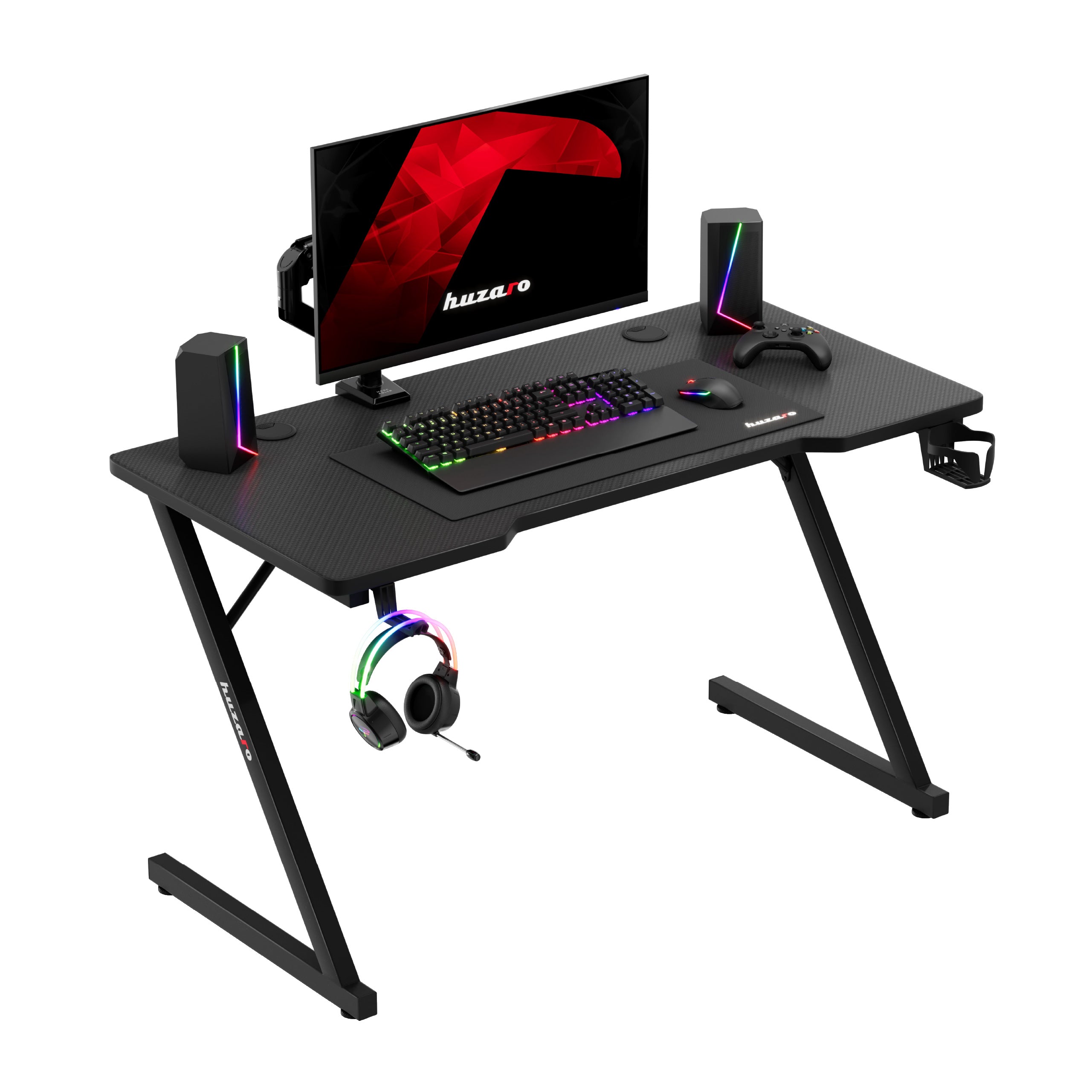 Huzaro Hero 2.5 Black 120 cm birou de gaming
