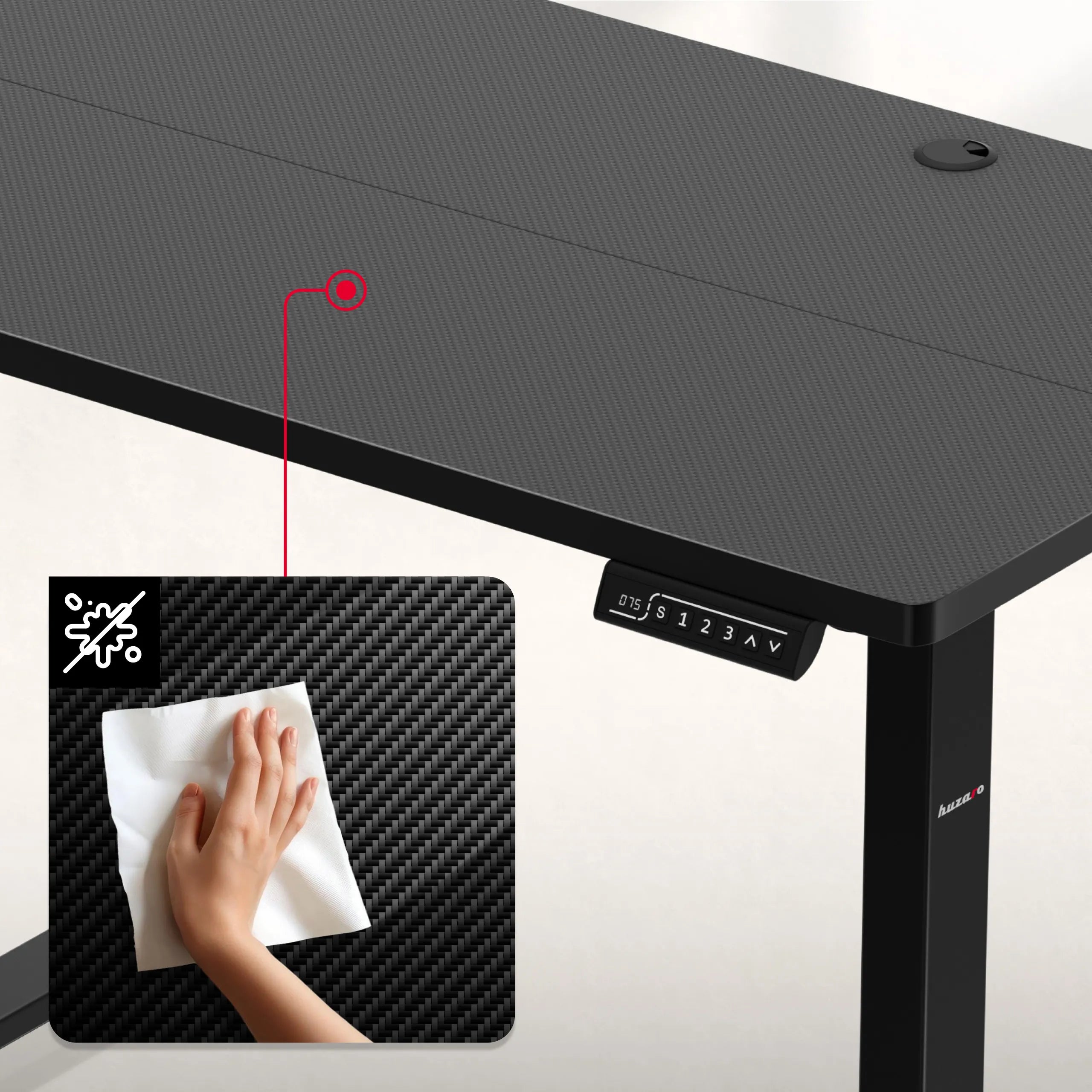 Blat de lucru acoperit cu carbon