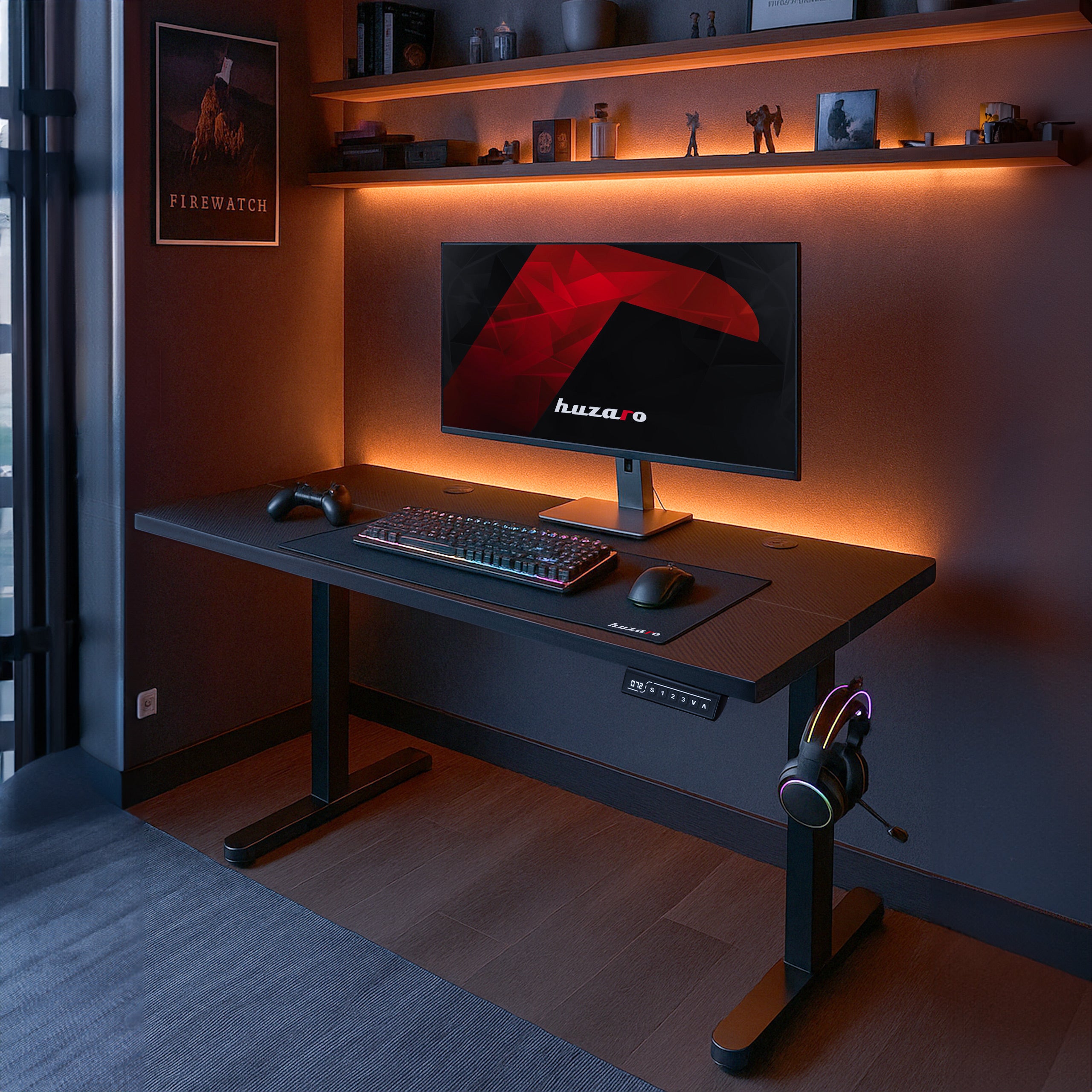 Huzaro Hero 8.2 Black 120 cm birou electric