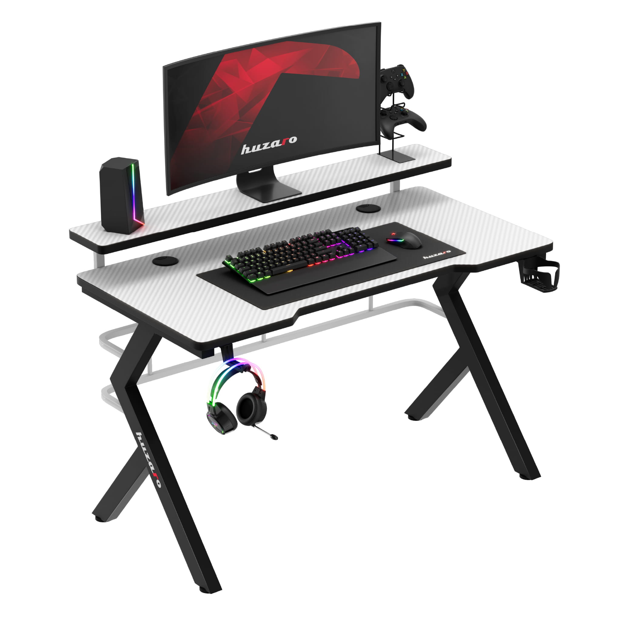 Huzaro Hero 5.0 Birou de gaming alb 120 cm