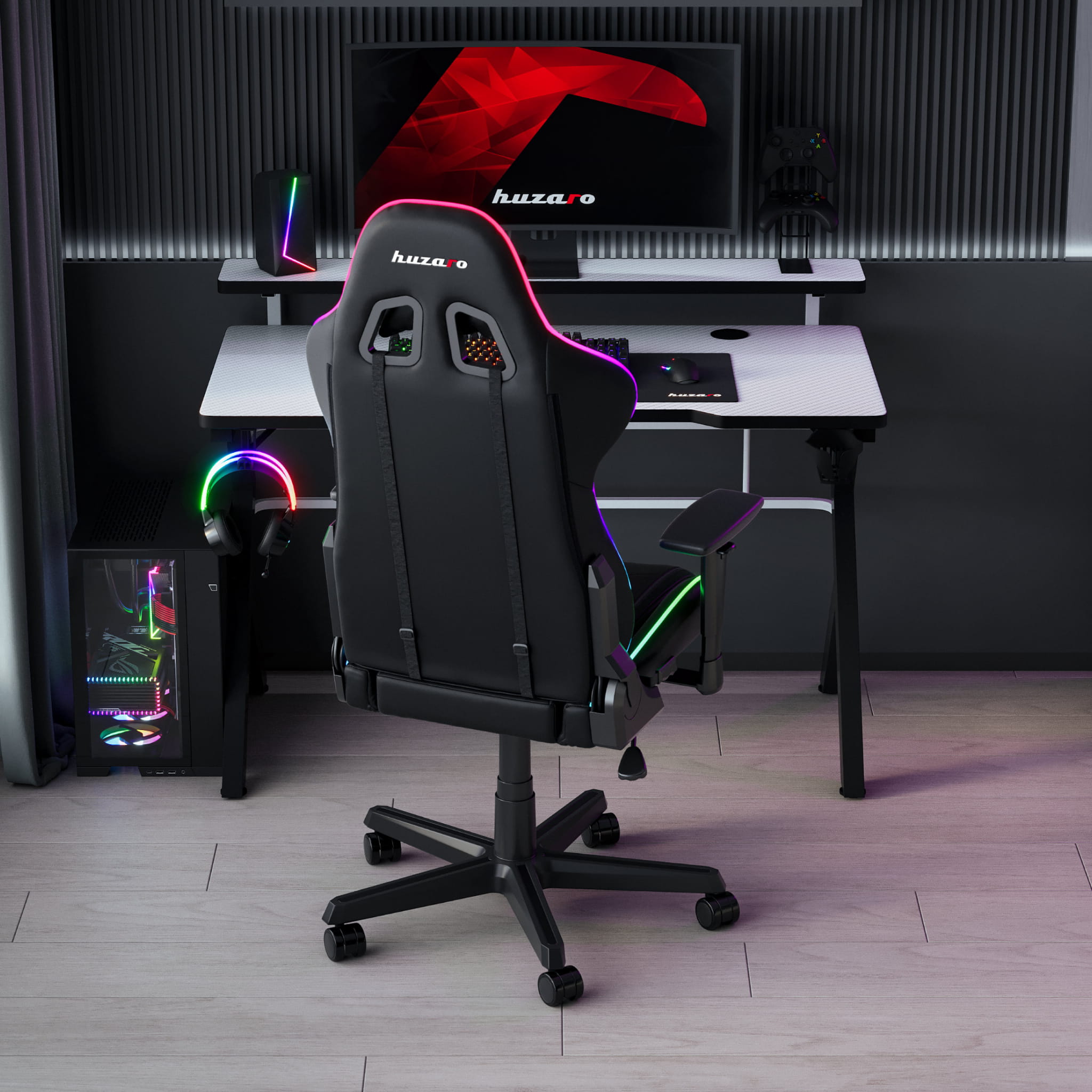 Huzaro Hero 5.0 Birou de gaming alb 120 cm