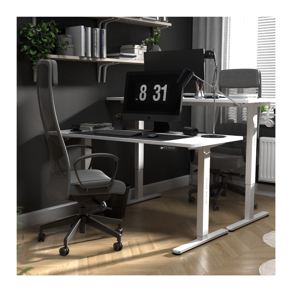 Birou electric Mark Adler Leader 7.4 White 140 cm