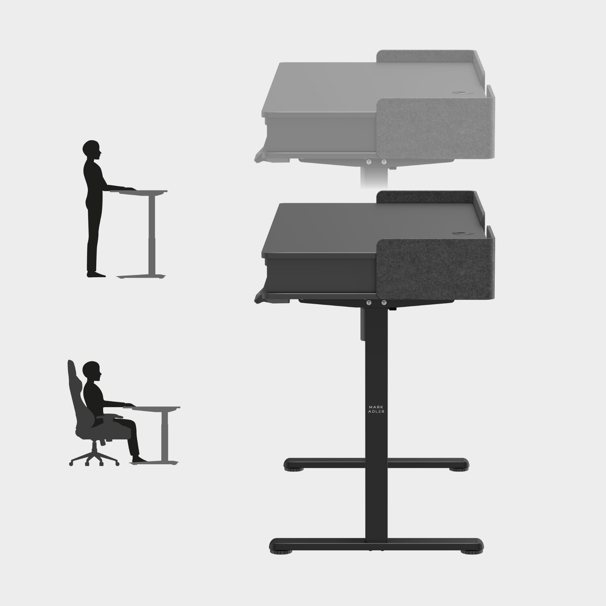 Mark Adler Leader 8.0 Black 120 cm birou electric