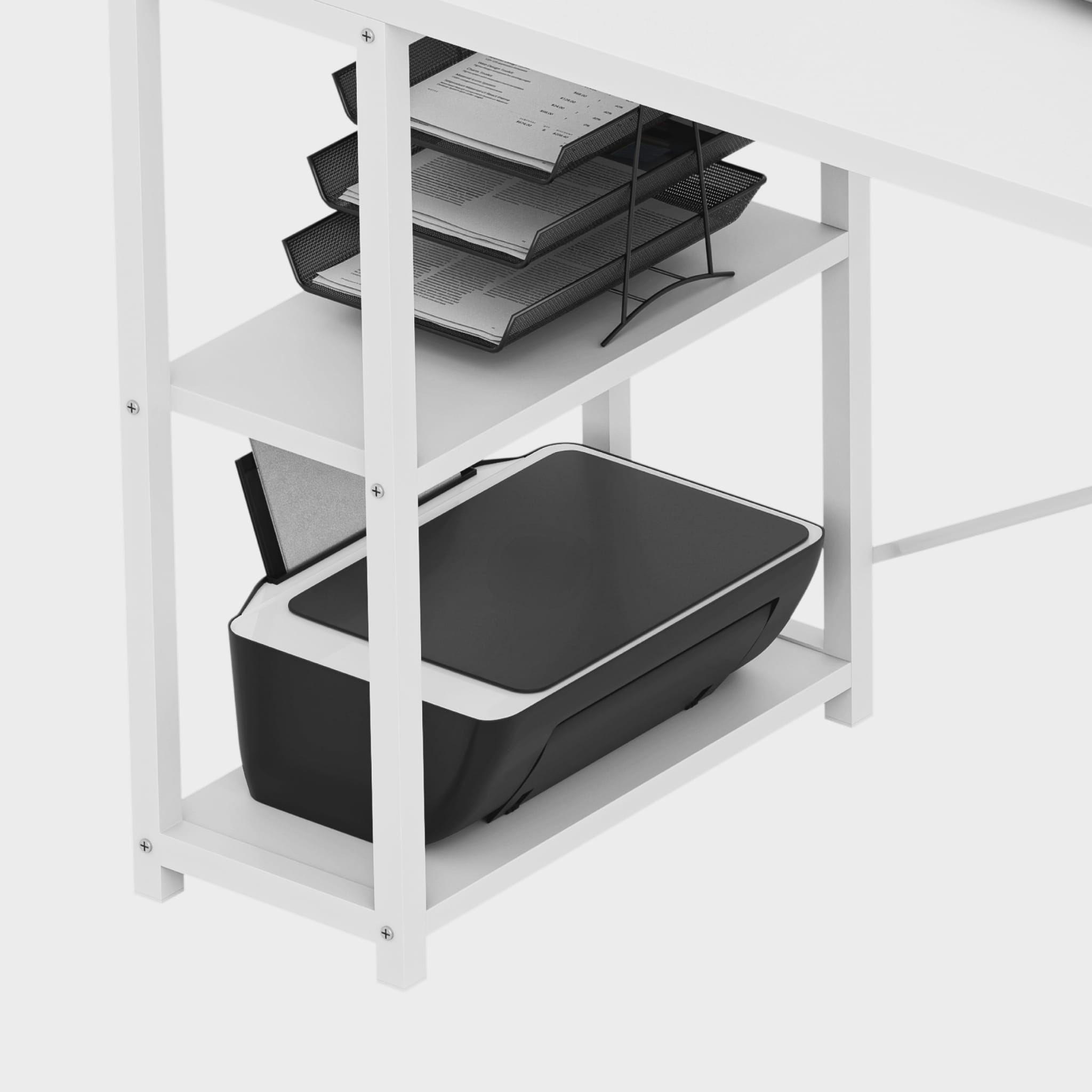 Mark Adler Leader 2.0 Alb 120 cm birou cu rafturi