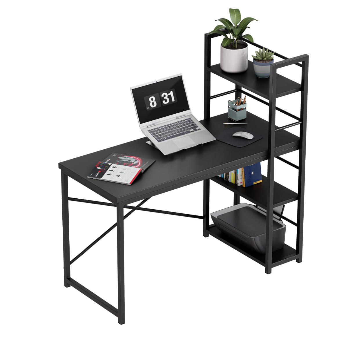 Mark Adler Leader 4.0 Black 120 cm birou cu rafturi