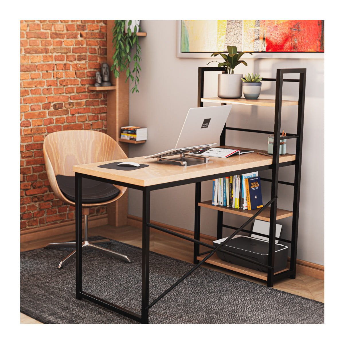 Mark Adler Leader 4.0 Birou craft cu rafturi 120 cm