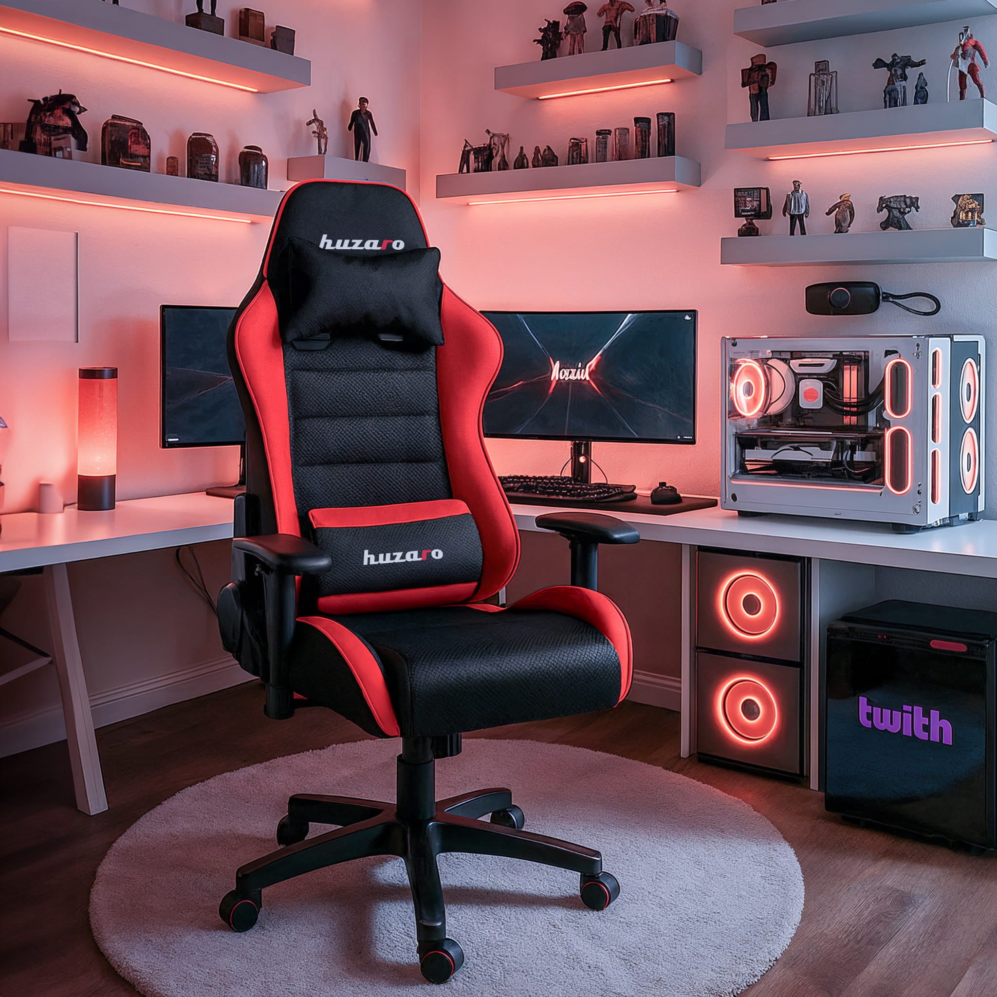 Scaun de gaming pentru copii HUZARO RANGER 6.0 Red Mesh