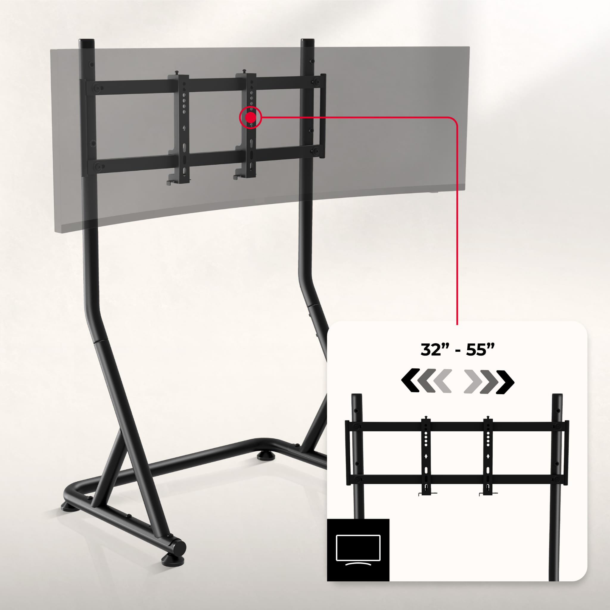 Huzaro Speed 9.1 sim curse TV stand