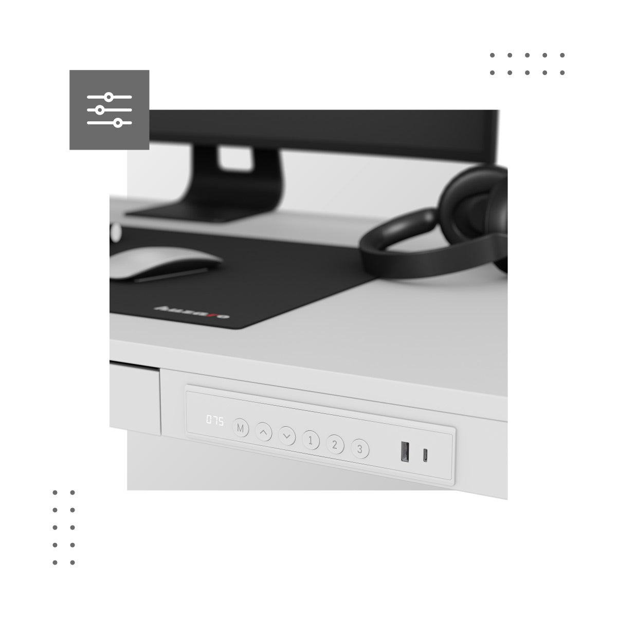 Panou de control cu 3 sloturi de memorie