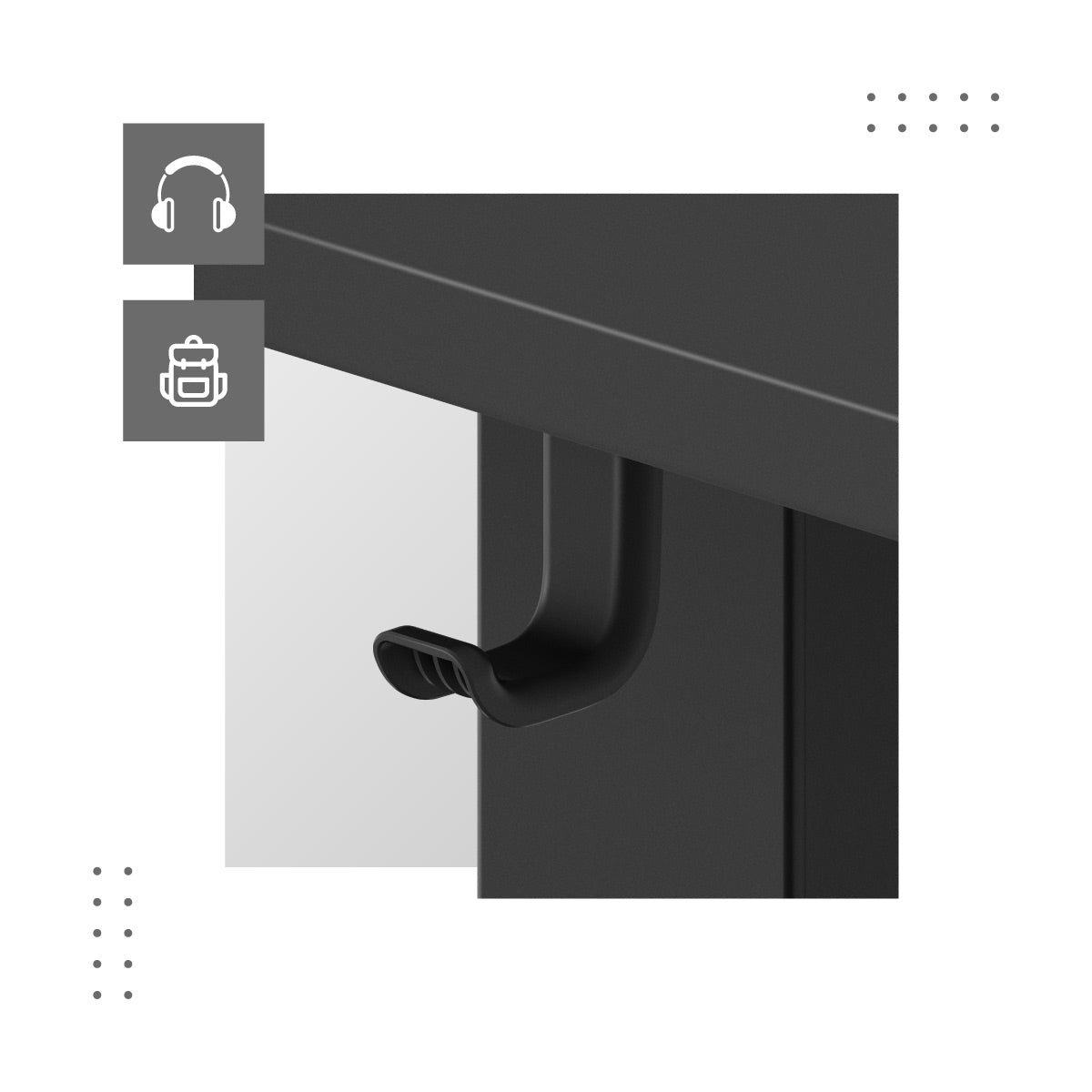 Suport pentru căști, rucsac sau geantă