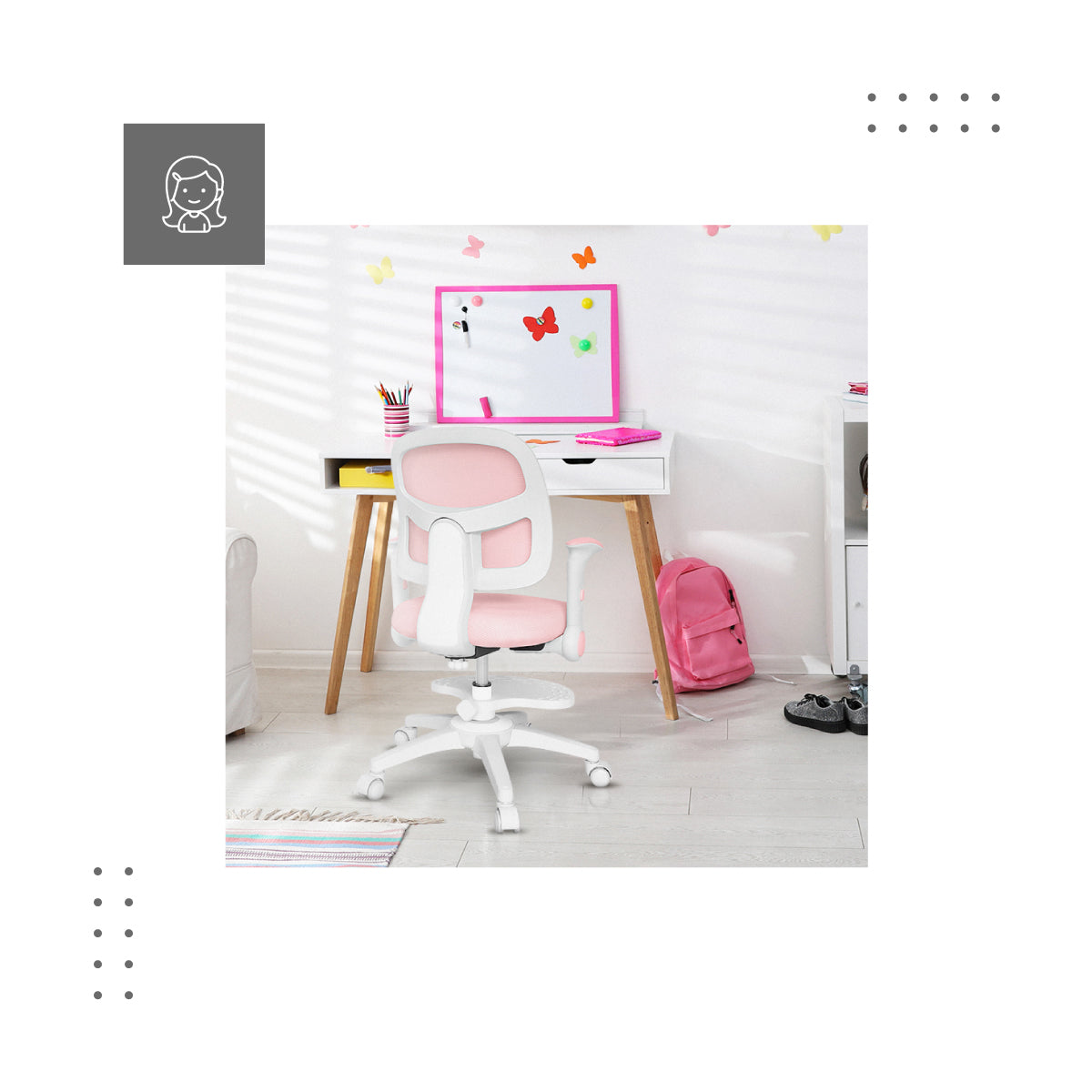 Scaun pivotant ergonomic pentru copii