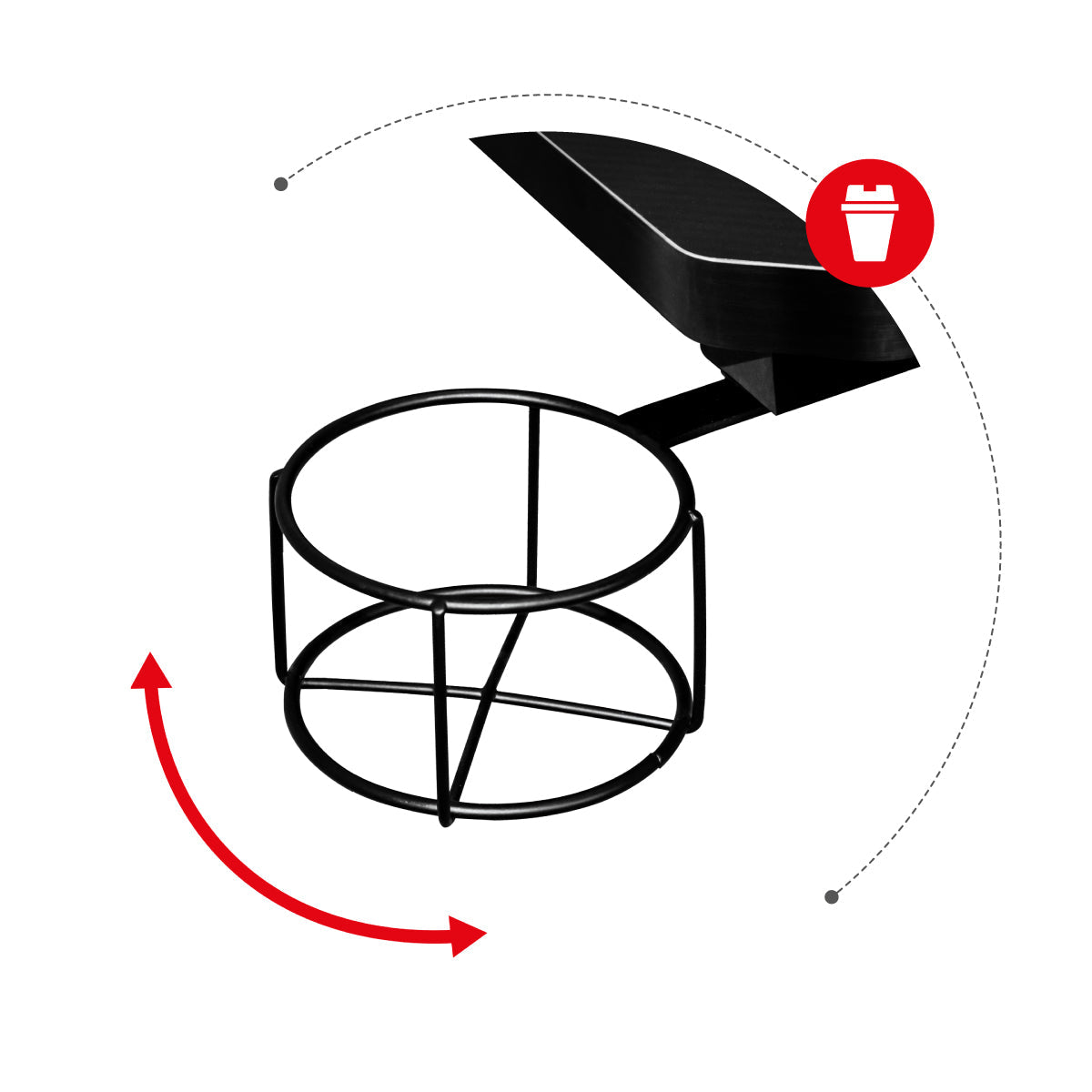 Suport pliabil pentru pahare