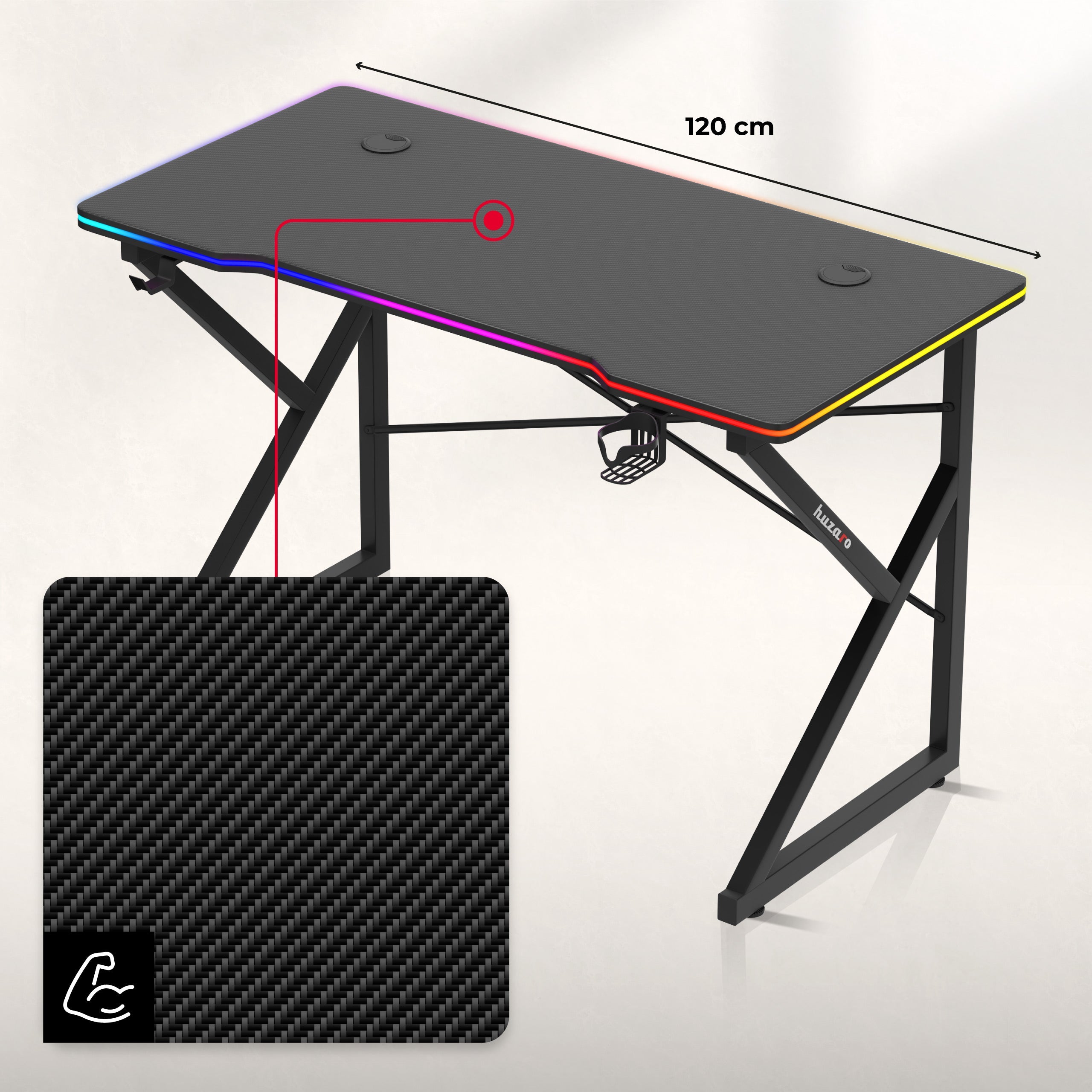 Partea superioară acoperită cu carbon