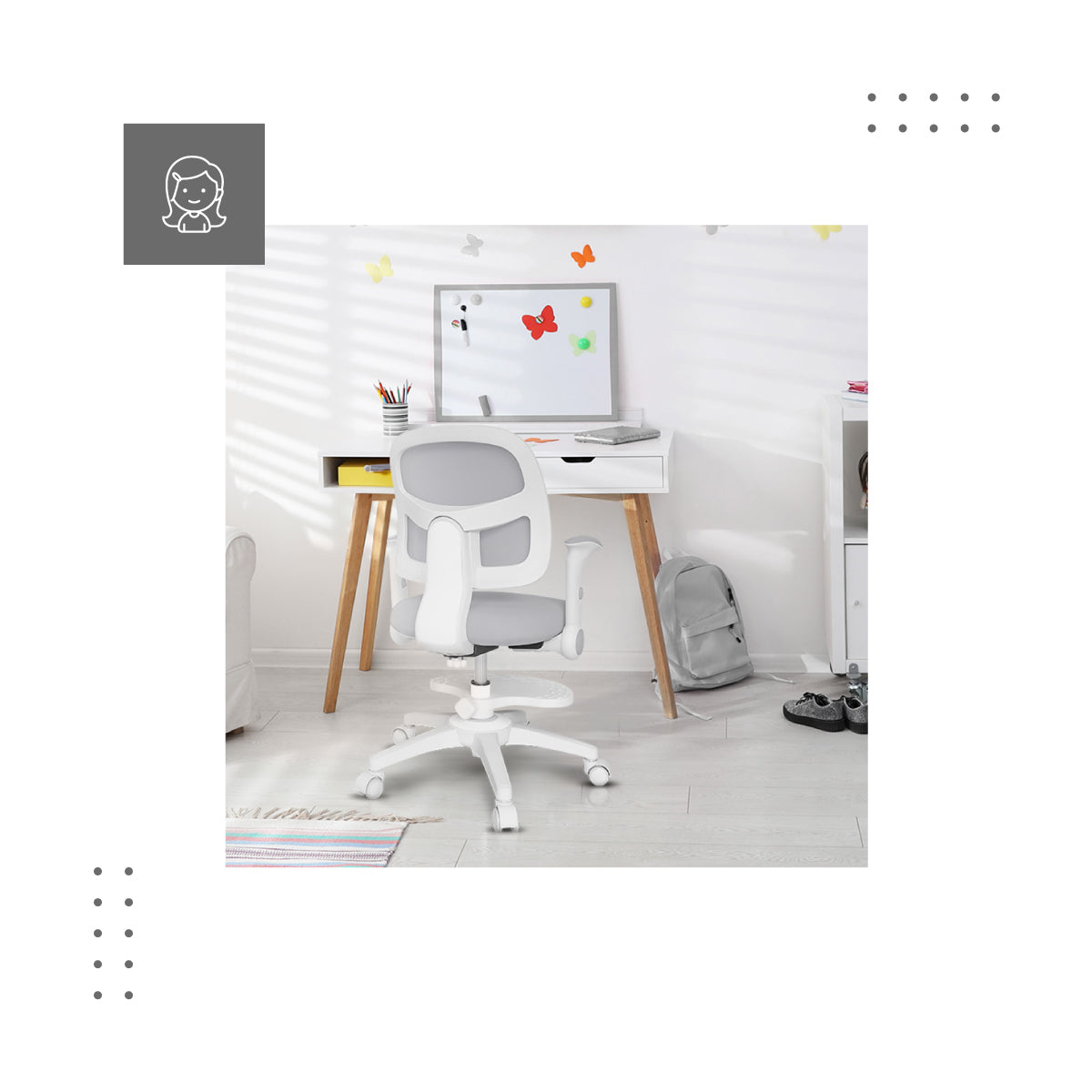 Scaun pivotant ergonomic pentru copii